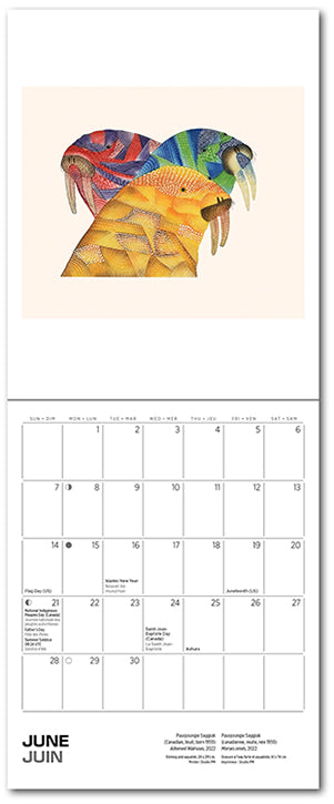 Inuit Art Kinngait 2026 Mini Wall Calendar