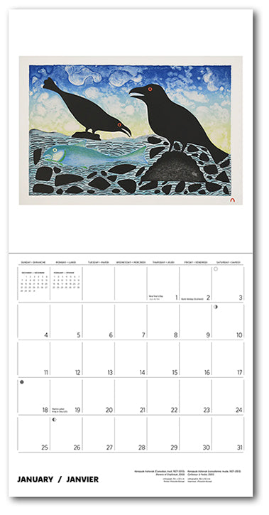 Kenojuak Ashevak 2026 Wall Calendar