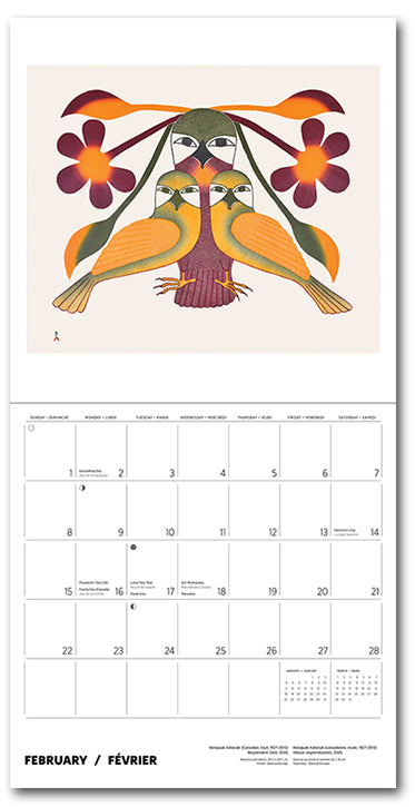 Kenojuak Ashevak 2026 Wall Calendar