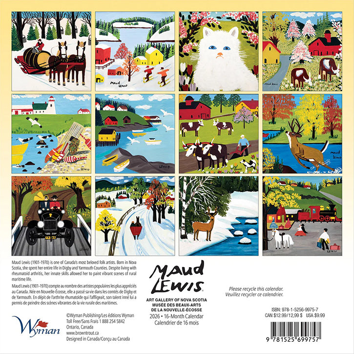 Maud Lewis 2026 Mini Wall Calendar