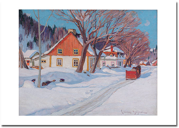 Winter Landscape, Baie St, Paul - Notecard - Clarence Gagnon