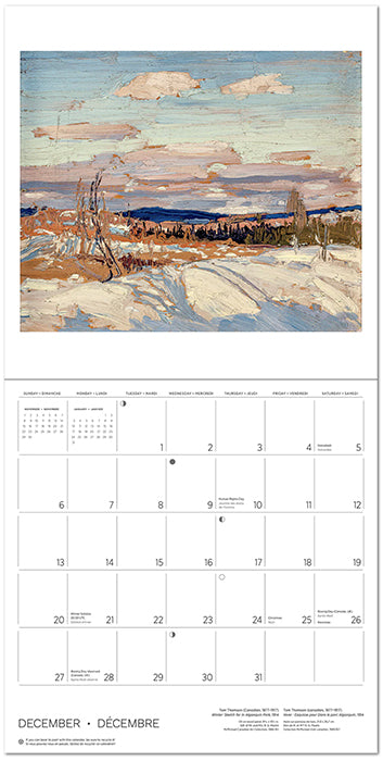 Tom Thomson 2026 Wall Calendar