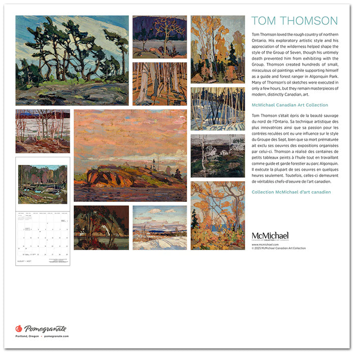Tom Thomson 2026 Wall Calendar