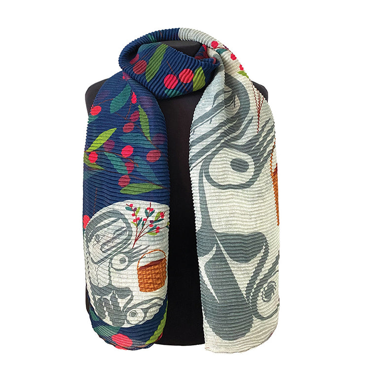 Eco Scarf - Berry Picker in The Moon by Allan Weir