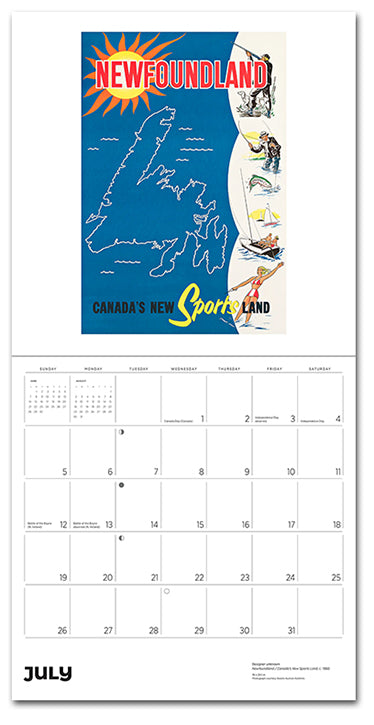 Canada Vintage Travel Posters 2026 Wall Calendar