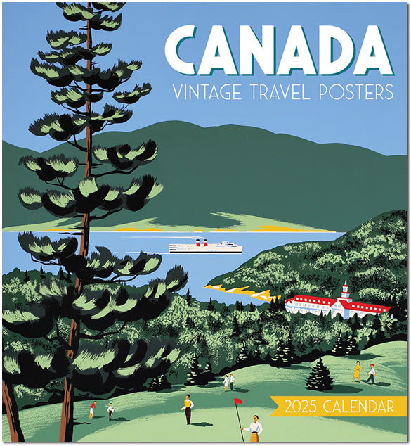 Canada Vintage Travel Poster 2025 Wall Calendar