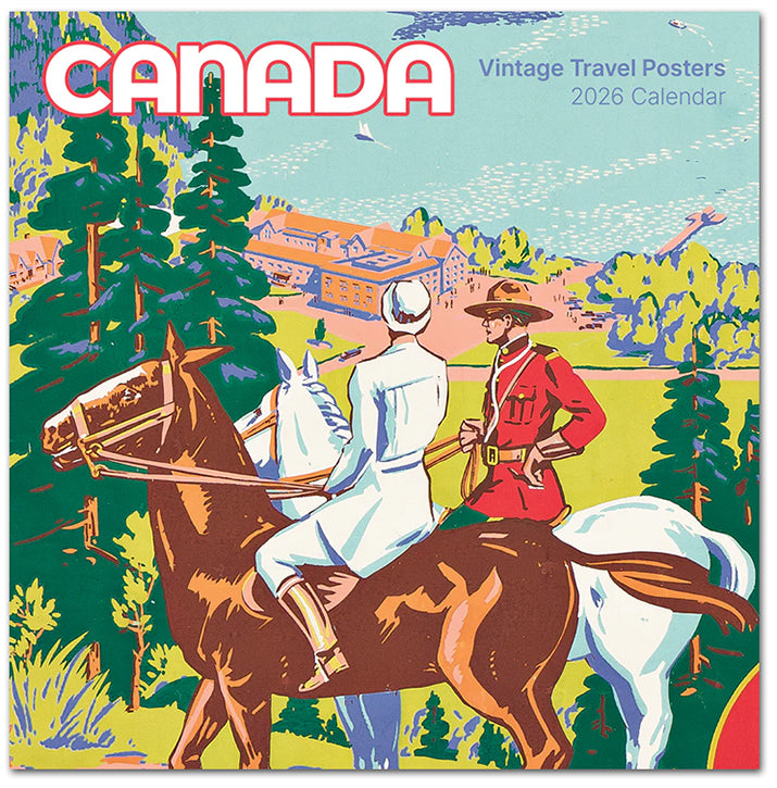 Canada Vintage Travel Posters 2026 Wall Calendar