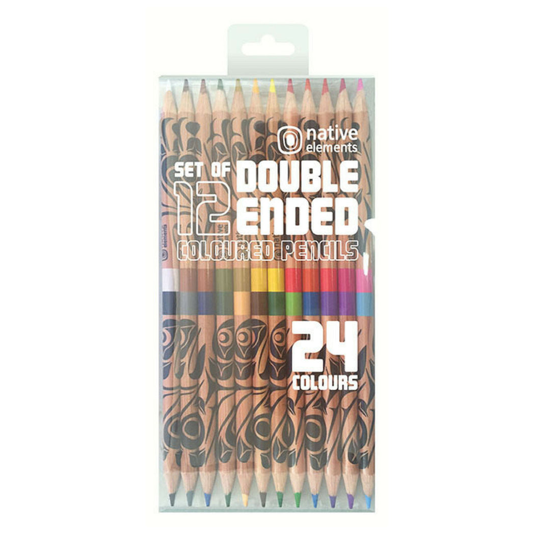 Double Ended Coloured Pencils - Set of 12