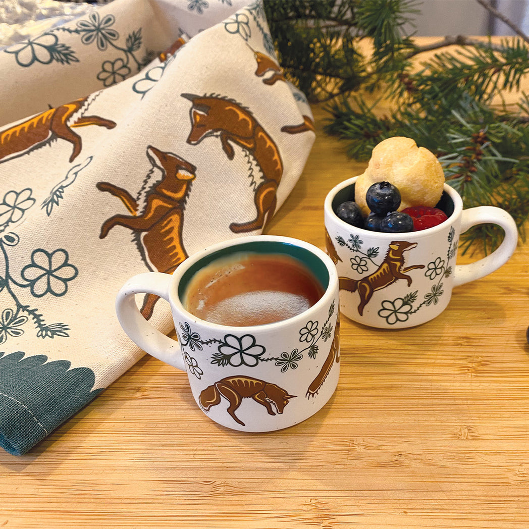 Foxes Espresso Mugs - Set of 2