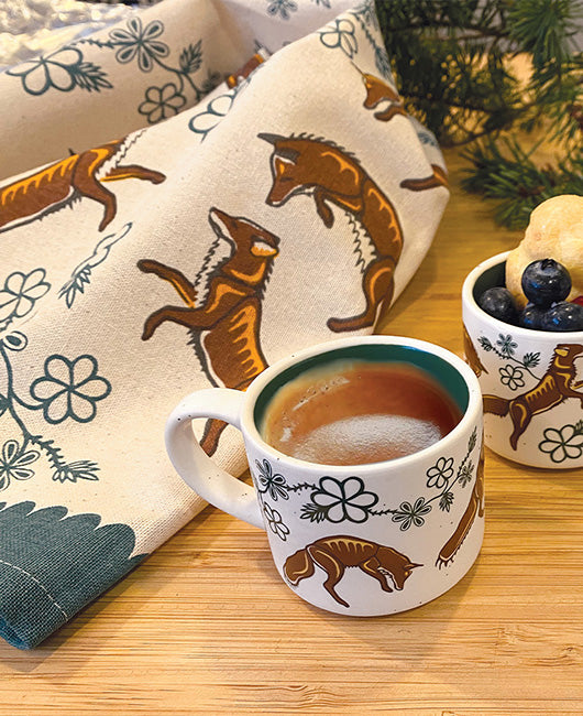 Foxes - Wagooshna- Tea Towel