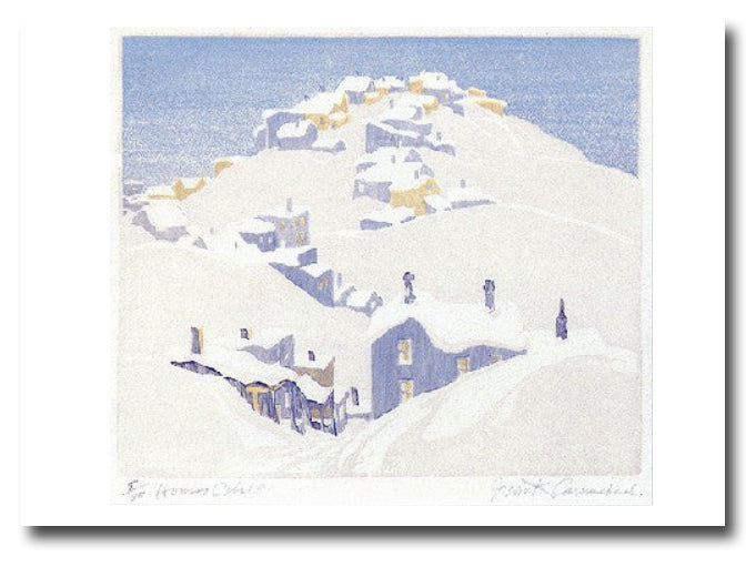Houses, Cobalt by Franklin Carmichael - Season's Greetings Card