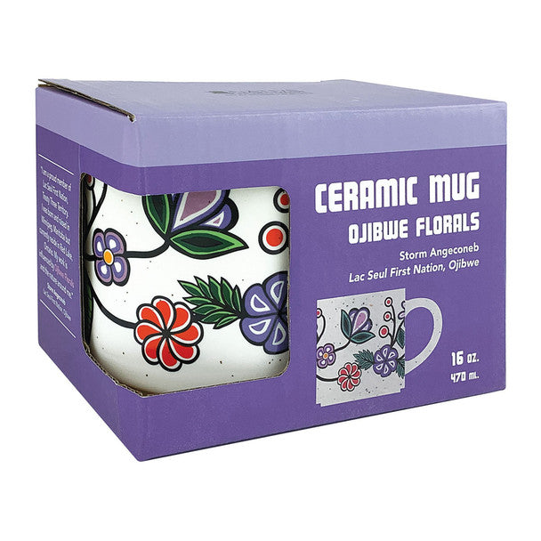 Ojibwe Florals Mug by Storm Angeconeb