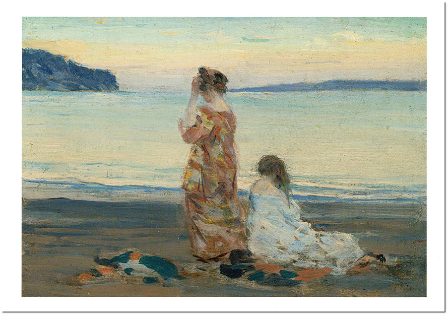 On the Beach - Clarence Gagnon - Note Card