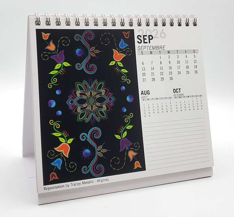 Tracey Metallic 2026 Desk Calendar