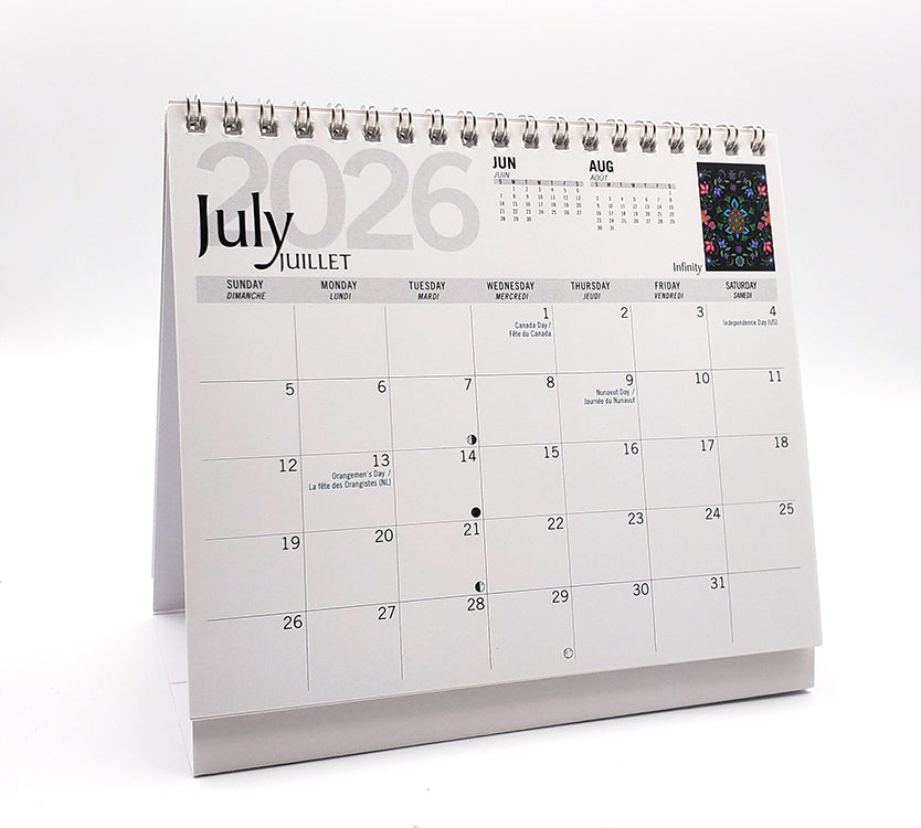 Tracey Metallic 2026 Desk Calendar
