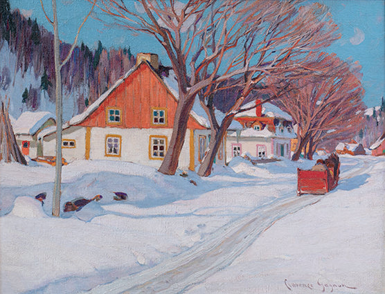 Winter Landscape, Baie St. Paul, 1925 - Small Reproduction - Clarence Gagnon