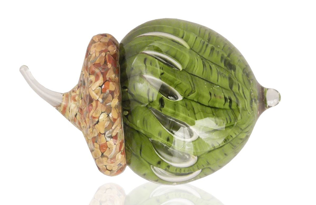 Glass Acorn Paperweight - Large Green