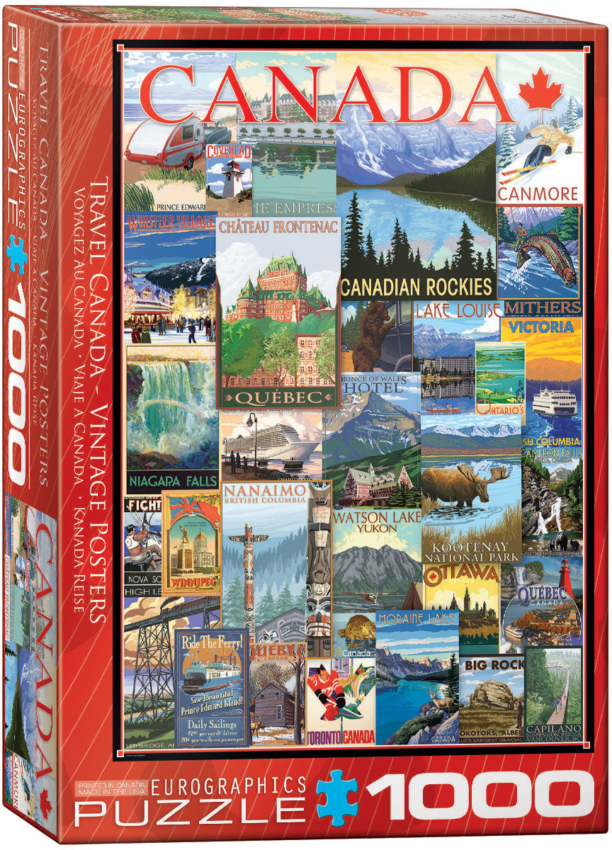 Vintage Canadian Travel Posters  - 1000 piece puzzle