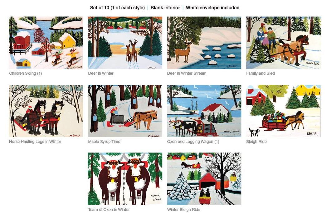 Maud Lewis Boxed Cards - Winter Collection